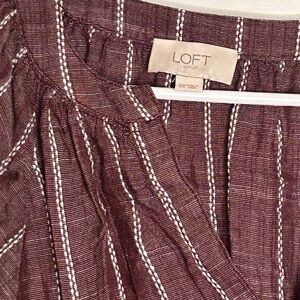 LOFT Maroon Pinstripe dressed